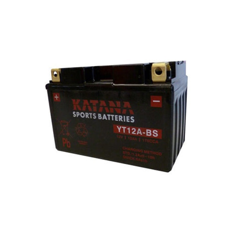 Katana YT12A-BS Premium Maintenance-Free VRLA Motorcycle Battery 12V 10AH – 6-Month Warranty