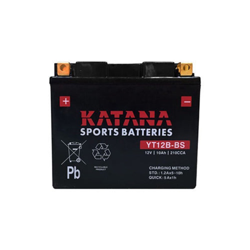 Katana YT12B-BS Premium Maintenance-Free VRLA Motorcycle Battery 12V 10AH – 6-Month Warranty