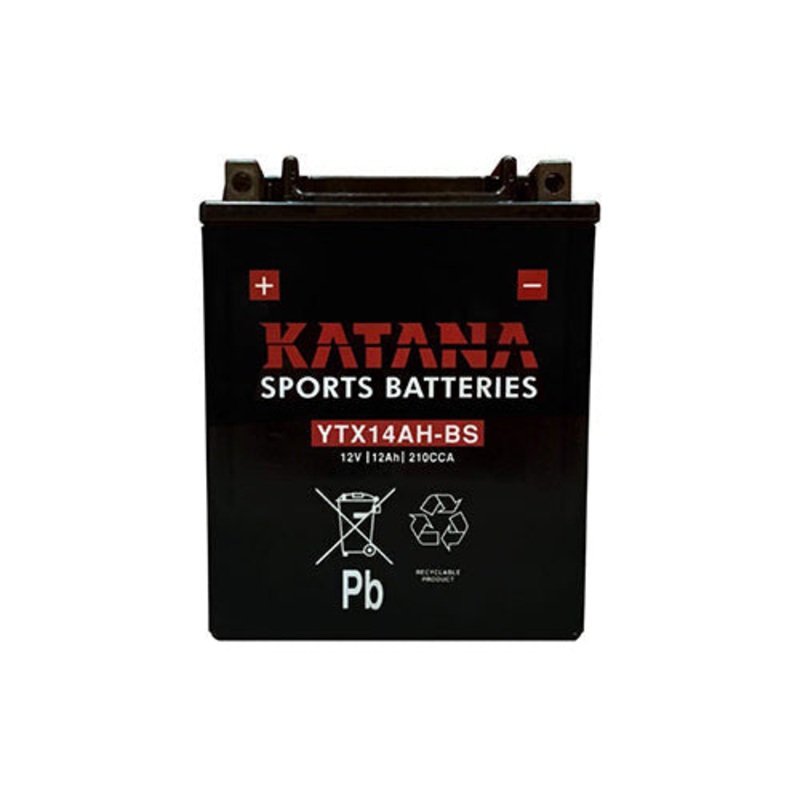 Katana YTX14AH-BS FA Premium Maintenance-Free VRLA Motorcycle Battery 12V 12AH – 6-Month Warranty