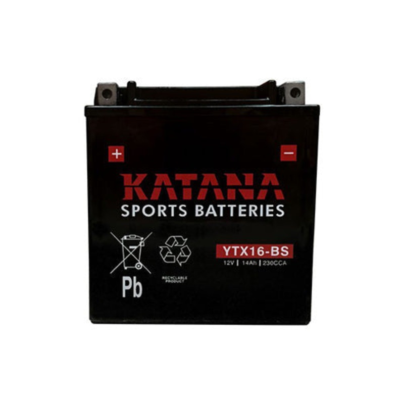 Katana YTX16-BS Premium Maintenance-Free VRLA Motorcycle Battery 12V 14AH – 6-Month Warranty