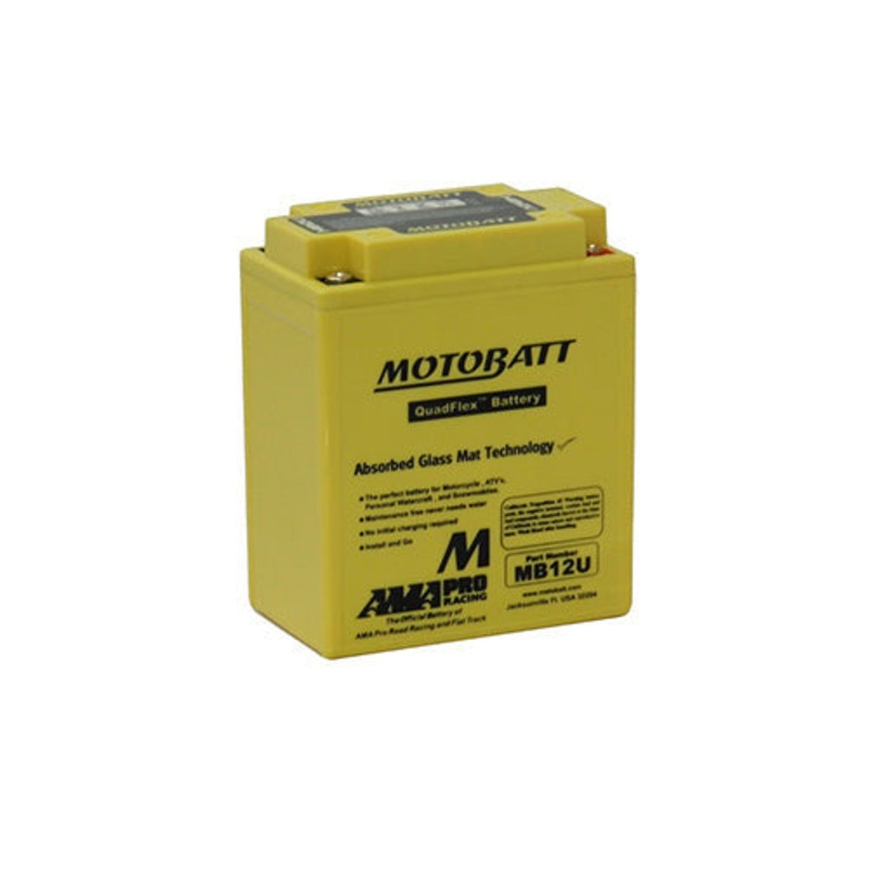 Motobatt Quadflex MB12U 12V 160CCA Motorbike Battery | YB12A-A, YB12AL-A2