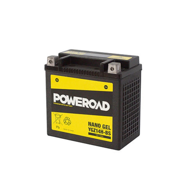 Poweroad Nano Gel Motorbike Battery 12V 14Ah YGZ14H-BS (YTX14H-BS)