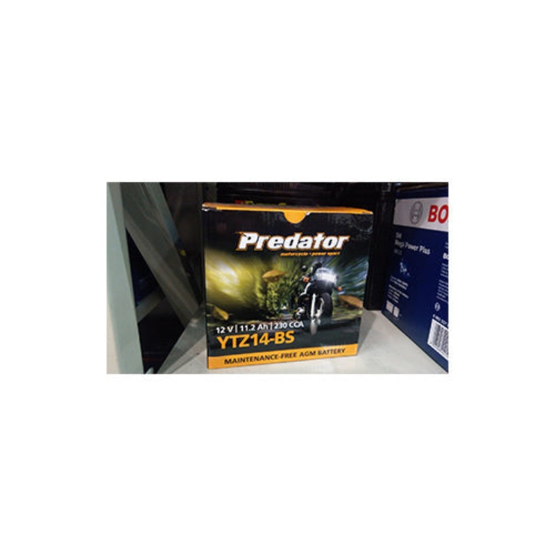 Predator AGM Motorbike Battery 12V 11.2Ah 230CCA (YTZ14-BS)