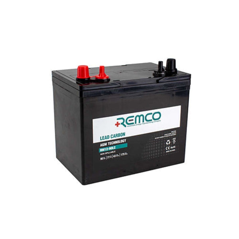REMCO RM12-90LC 12V 90Ah Lead Carbon AGM Deep Cycle Battery