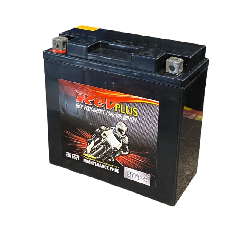 RevPlus AGM Motorbike Battery 12V 12Ah 210CCA (ST14B-4)
