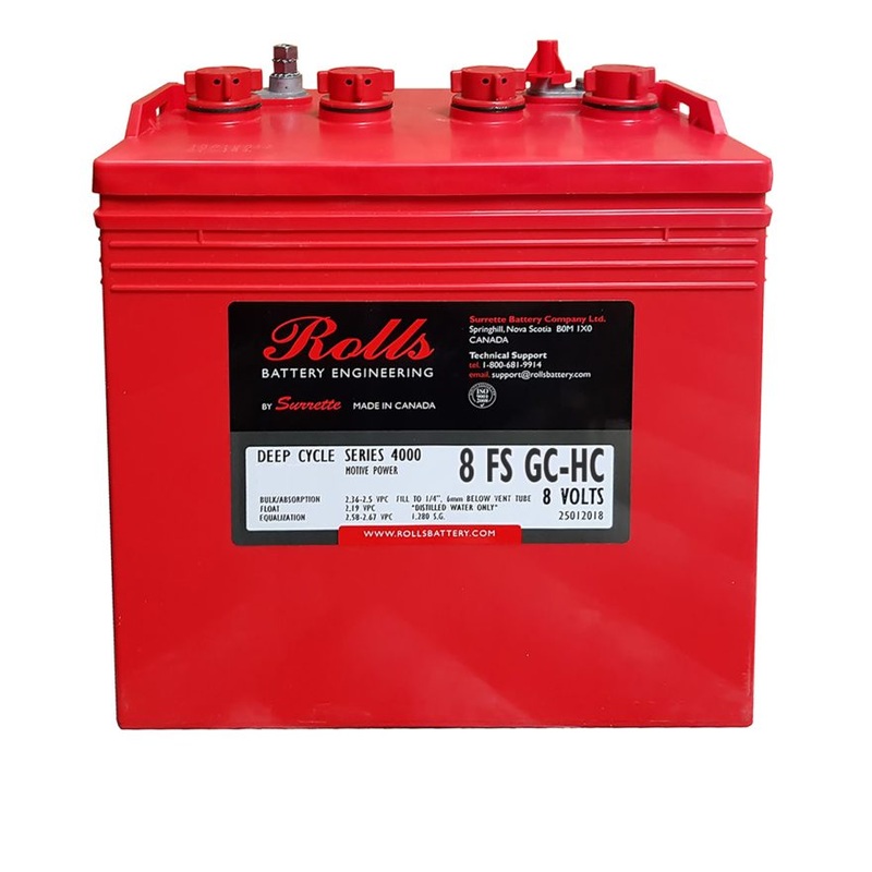 Rolls 8 FSGC HC 8V 182AH Deep Cycle Golf Cart Battery