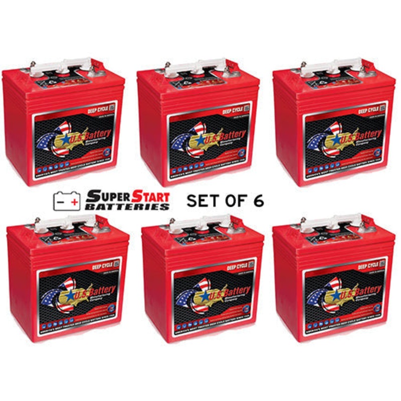 Set of 6 US125 XC2 6V 242AH Deep Cycle Batteries