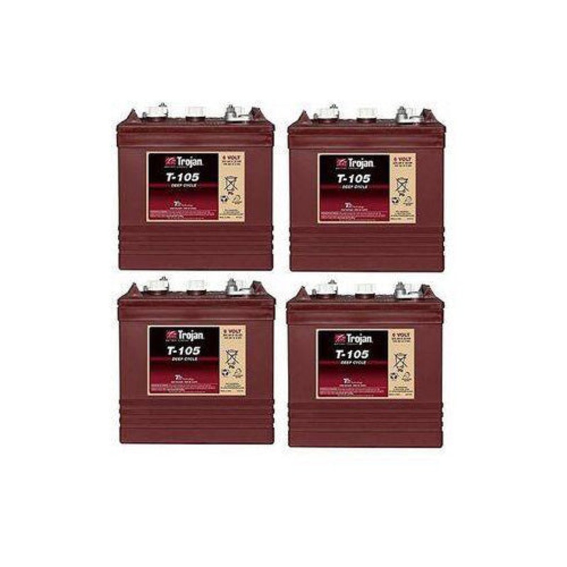 Trojan T-105 Deep Cycle Battery 6V 225Ah – Pack of 4