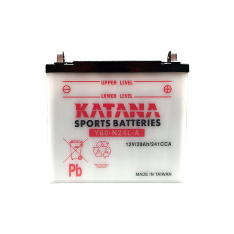 12V Katana Y60-N24L-A Conventional Motorcycle Battery 28Ah 300CCA