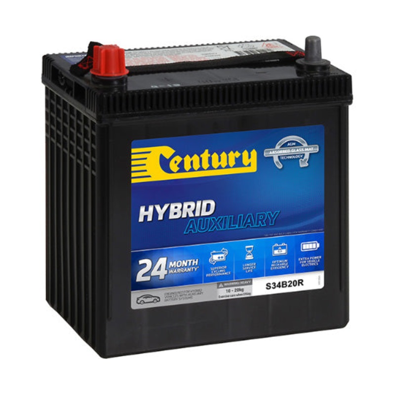 Century S34B20R Start-Stop AGM Car Battery for Toyota Prius – 12V 270CCA