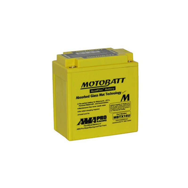 Motobatt Quadflex MBTX16U 12V 250CCA AGM Motorbike Battery