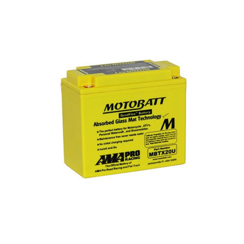 Motobatt Quadflex MBTX20U 12V 310CCA AGM Motorbike Battery