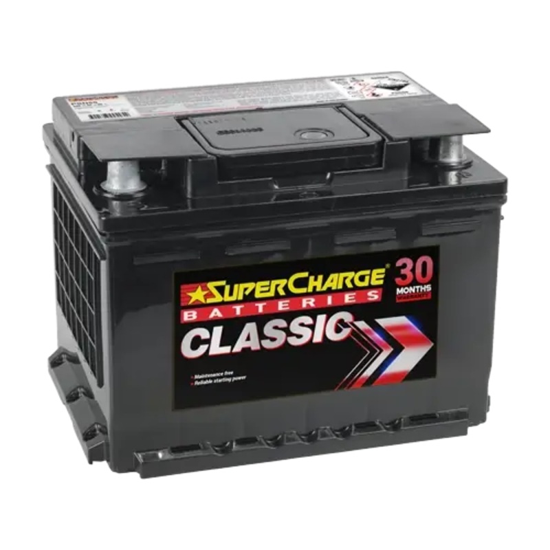 Supercharge DIN53L, DIN55L Battery – 500 CCA, 30-Month Warranty
