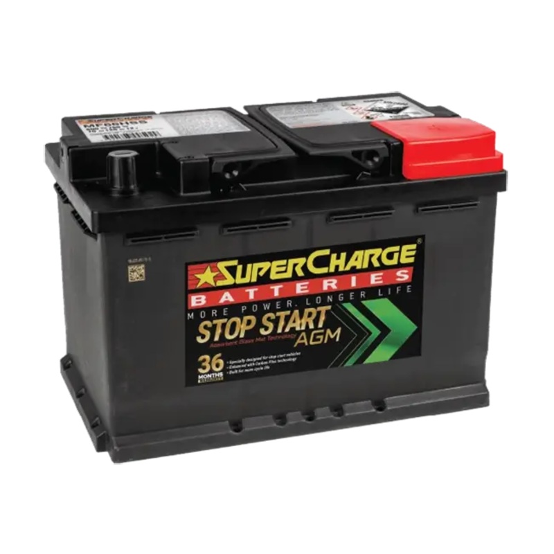 SuperCharge MF66HSS Start-Stop AGM Battery, 12V 760 CCA, 36-Month Warranty