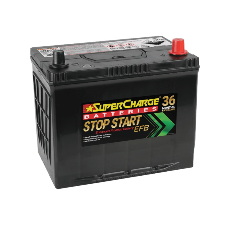 SuperCharge MFB24EF Stop-Start EFB Battery – 12V 460 CCA 24-Month Warranty