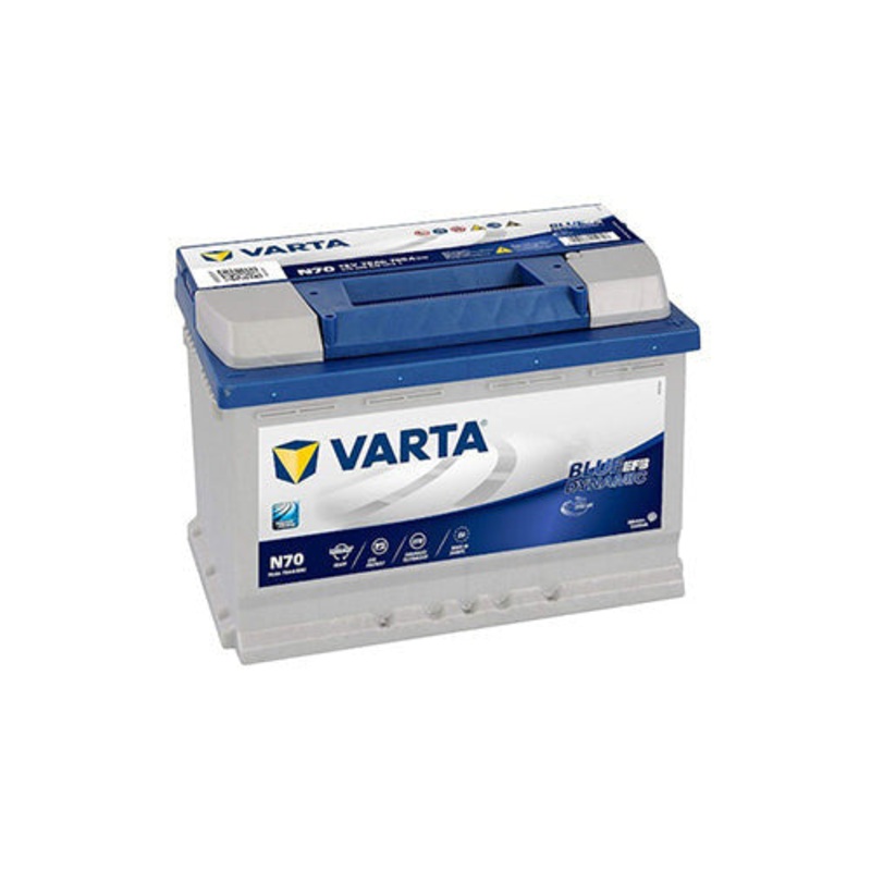Varta N70 Blue Dynamic EFB Battery, 12V, 760 CCA, Start-Stop, 2-Year Warranty