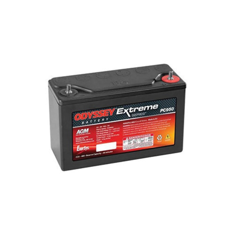 Odyssey PC950 AGM Extreme Race Car Battery – 400 CCA, 12V