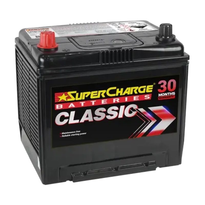 Supercharge 55D23R Battery, 12V 560 CCA, 30-Month Warranty (Right Hand)