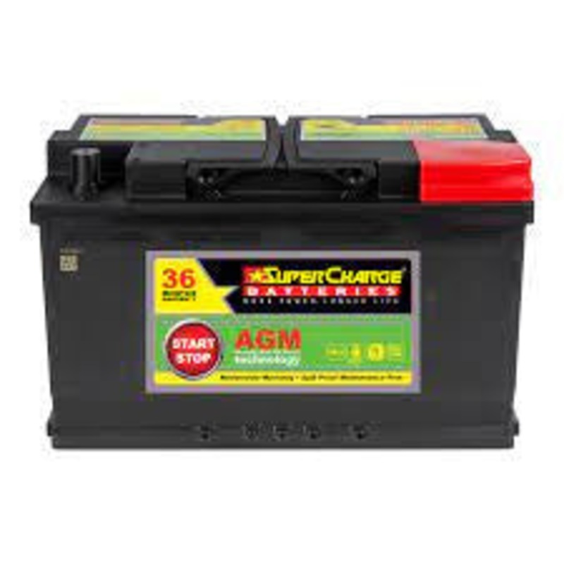 SuperCharge MF77HSS Start-Stop AGM Battery, 12V 800 CCA, 36-Month Warranty