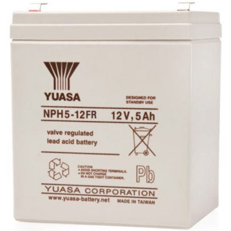 Yuasa NPH5-12FR NP Stationary Power 12V 5Ah AGM Deep-Cycle Battery Sealed