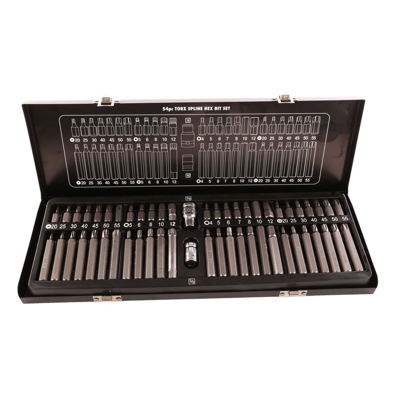 Mechpro Blue Torx Spline Hex Bit Set 54pc  MPBST103K