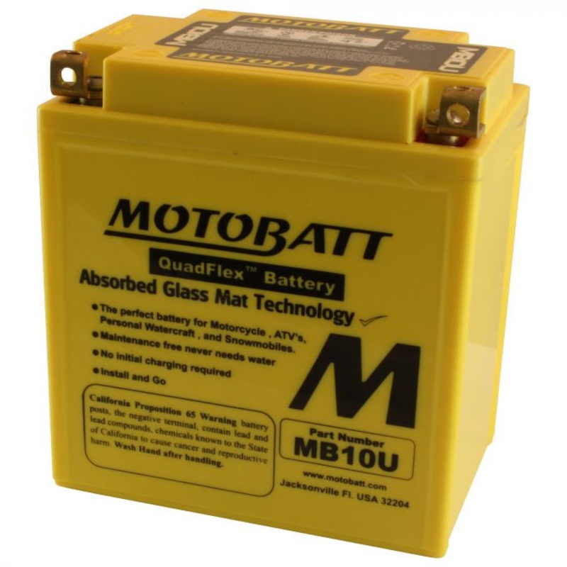 Motobatt Quadflex MB10U 12V 175CCA Motorbike Battery | YB10L-A2