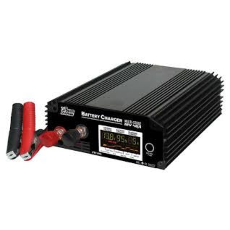 POWER TRAIN BATTERY CHARGER 12 VOLT 40 AMP 240 VOLT AC 8 STAGE PTC12V40A