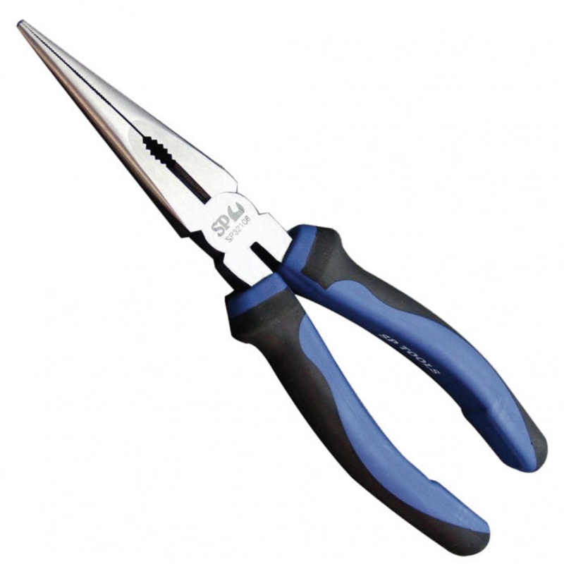 SP Tools 200mm Long Nose Pliers | High Leverage | Chrome Molybdenum Steel | SP32108