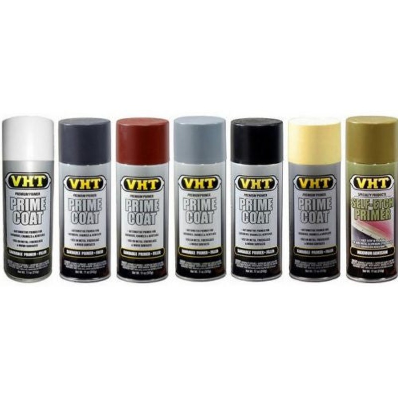 VHT Prime Coat ( All Colours ) SP301 White SP302 Dark Grey SP303 Red Oxide SP304 Light Grey SP305 Black SP306 Yellow Zinc Chromate SP307 Self Etch Primer (Green)