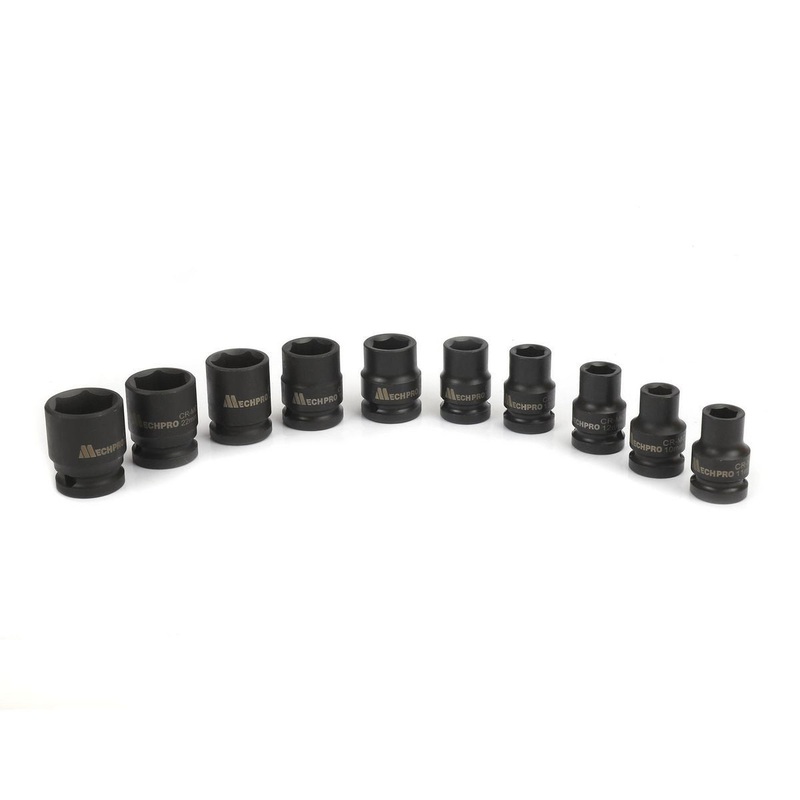 Mechpro Blue 10 Piece Impact Socket Set  1/2Inch Drive  MPBSK138K