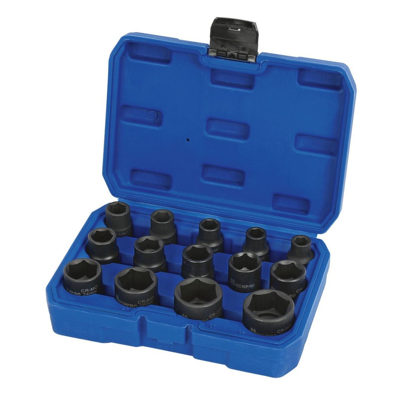 Mechpro Blue 14 Piece Impact Socket  1/2in Drive  MPBSK134K