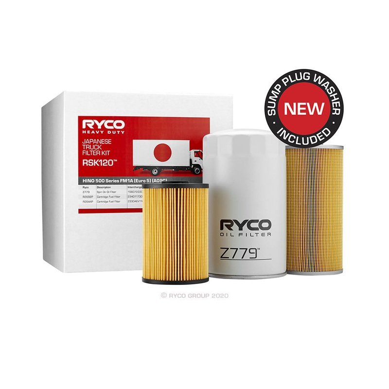 RSK120 Ryco Service Kit HINO 500 Series FM1A (Euro 5) (A09C)