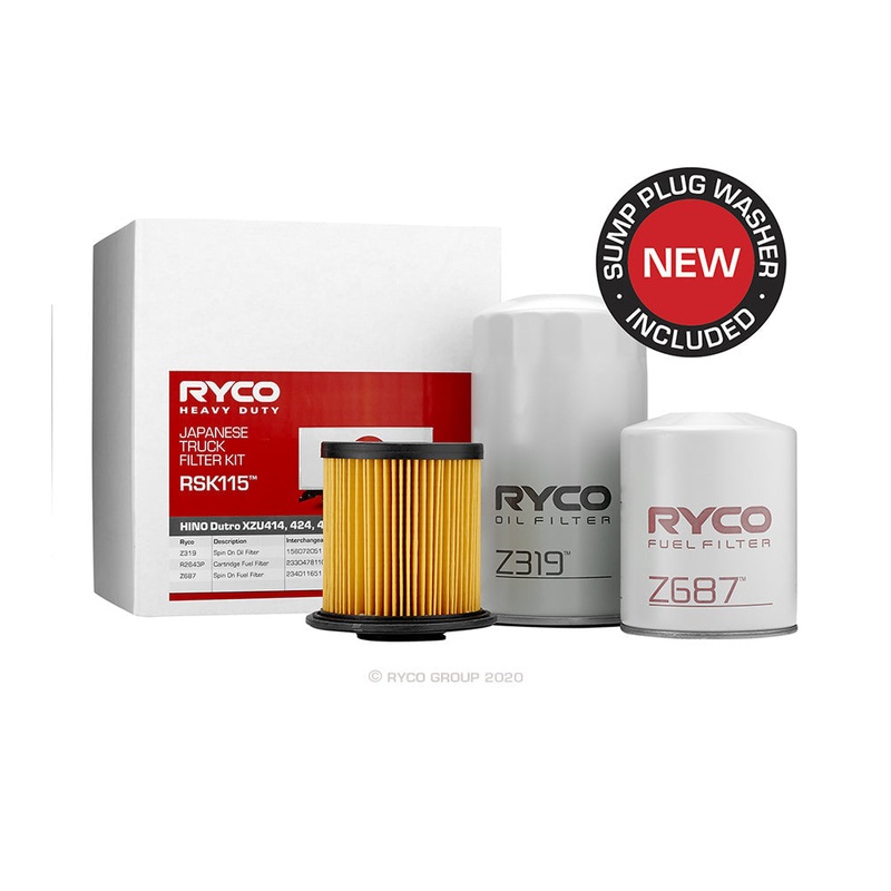 Ryco RSK115 Service Kit for Hino Dutro XZU414, 424, 427, 434 (S05C Engine)