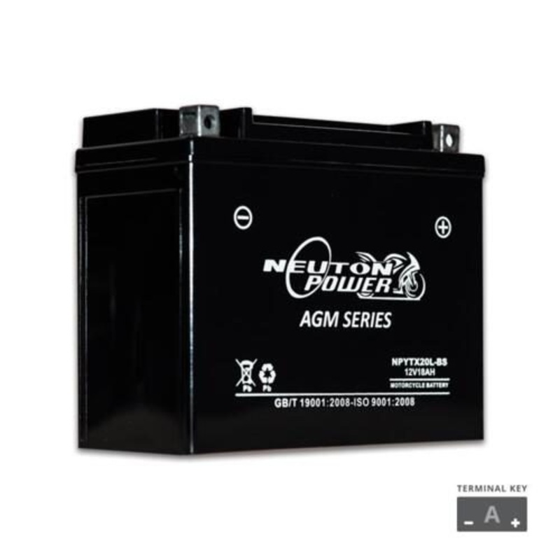 Neuton Power AGM Motorcycle Battery 12V 18Ah 270CCA (NPYTX20L-BS)