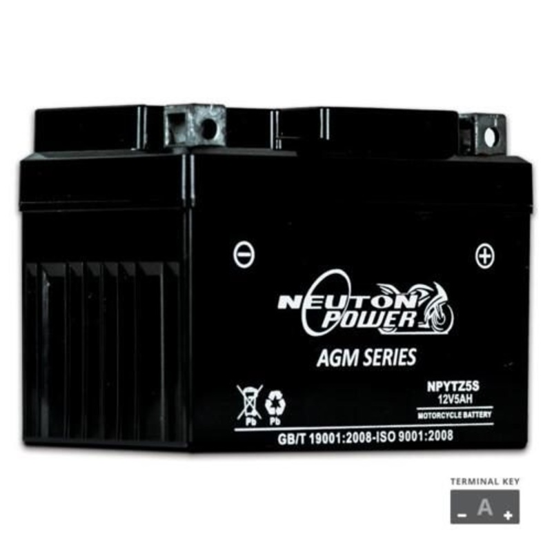 Neuton Power AGM Motorcycle Battery 12V 5Ah 95CCA (NPYTZ5S) – Superstart