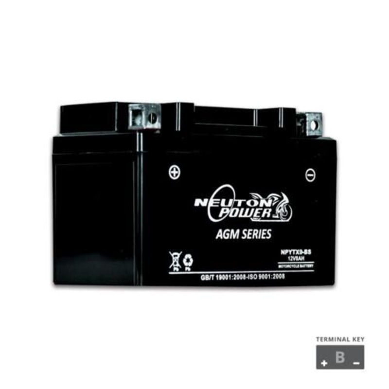 Neuton Power AGM Motorcycle Battery 12V 8Ah 135CCA (NPYTX9-BS)