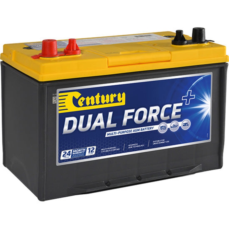 Century 27X MF Dual Force+ AGM Battery – 12V, 750CCA, Dual Purpose