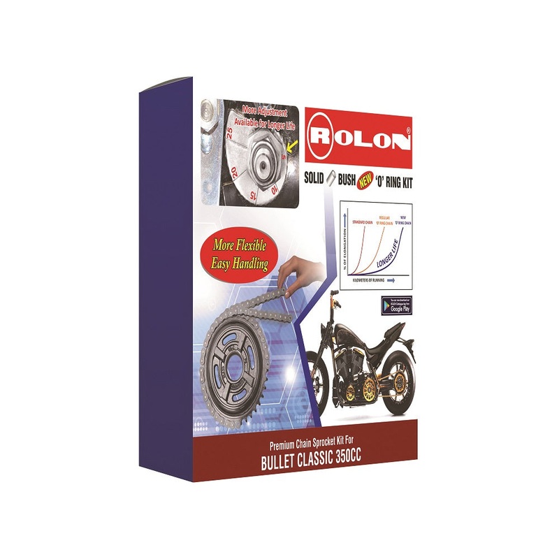 Classic 350 double disc (rear disc)/ Gunmetal Grey / Signals 350cc chain sprocket kit by Rolon