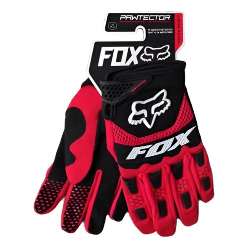 DIRTPAW Motocross Gloves  F.O.X  – Red black and white V2