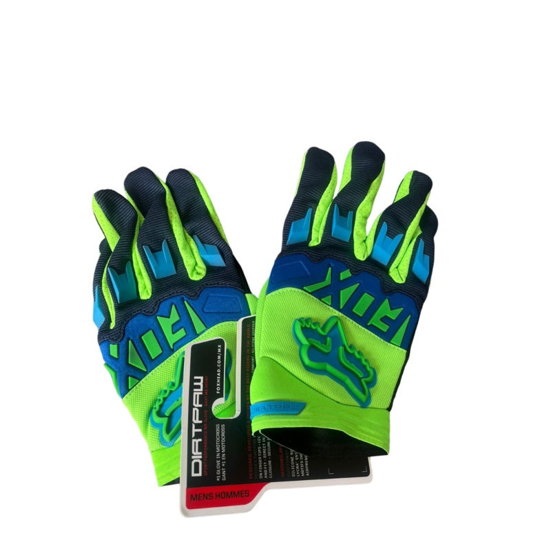 DIRTPAW Motocross Gloves green blue black d F.O.X racing