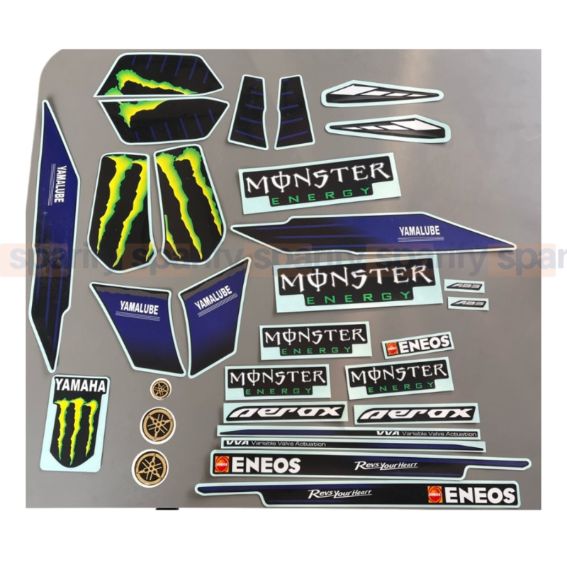 YAMAHA AEROX 155 | DECAL STICKER SET | FULL BODY – ( MONSTER EDITION )