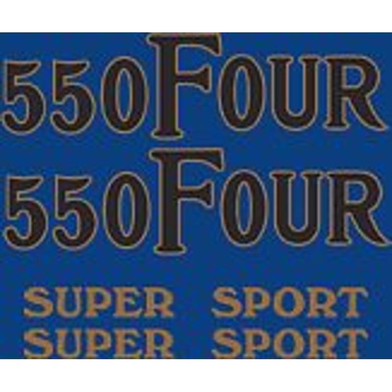 CB550F 1975-76 Bike Decal Set ~ Blue Model