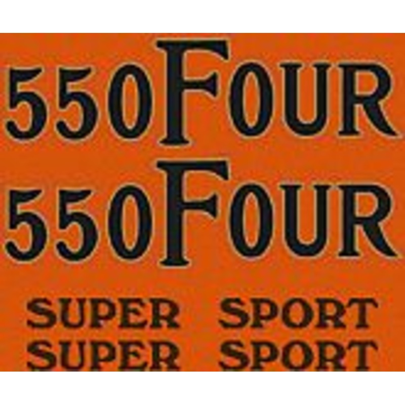 CB550F 1975-76 Bike Decal Set ~ Orange Model