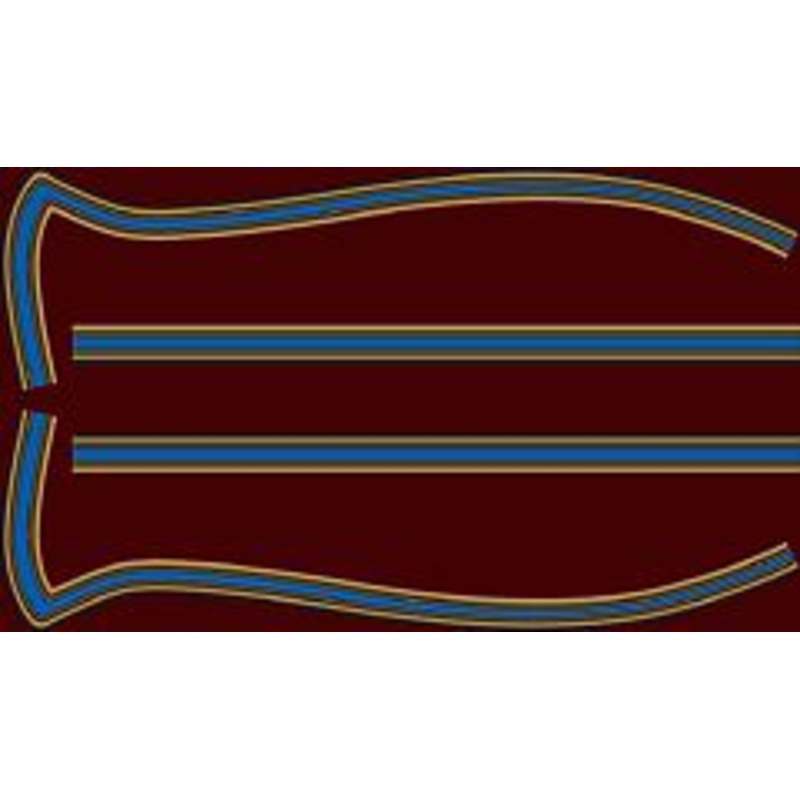 CB550K 1977-78 Gas Tank Stripe Decals ~ Gold/Blue Type