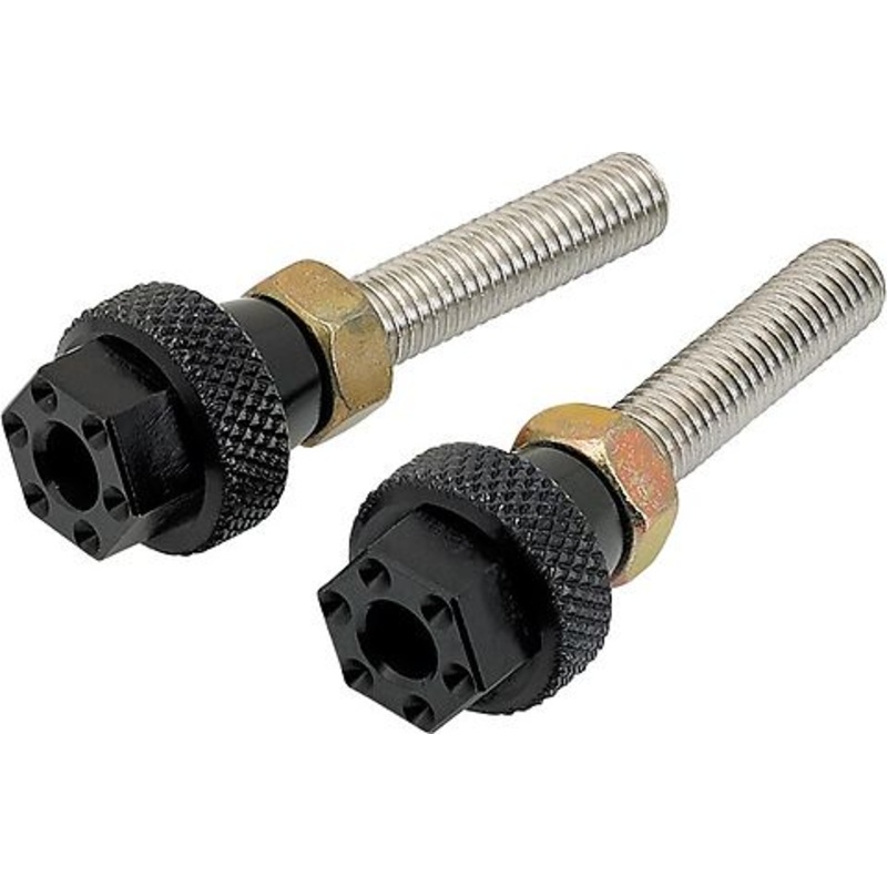 CB750 CB550 CB500 CB400 Custom Drive Chain Adjuster Screws ~ Black ~ Joker Machine
