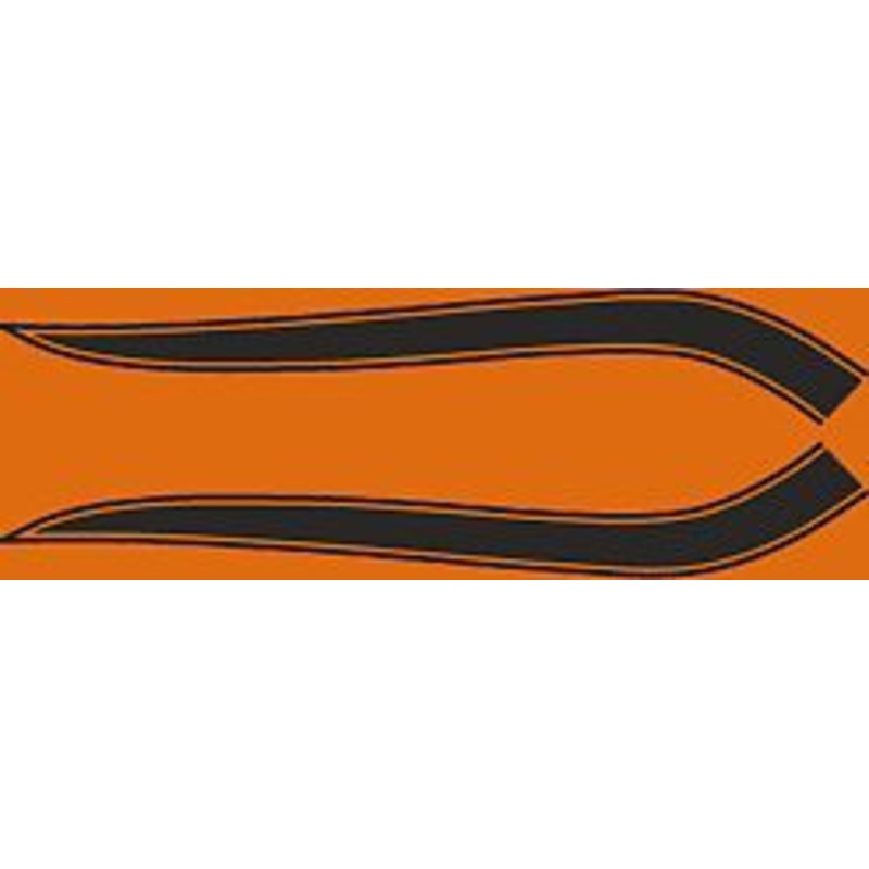 CB750K 1971 Gas Tank Stripe Decals ~ Black Stripes