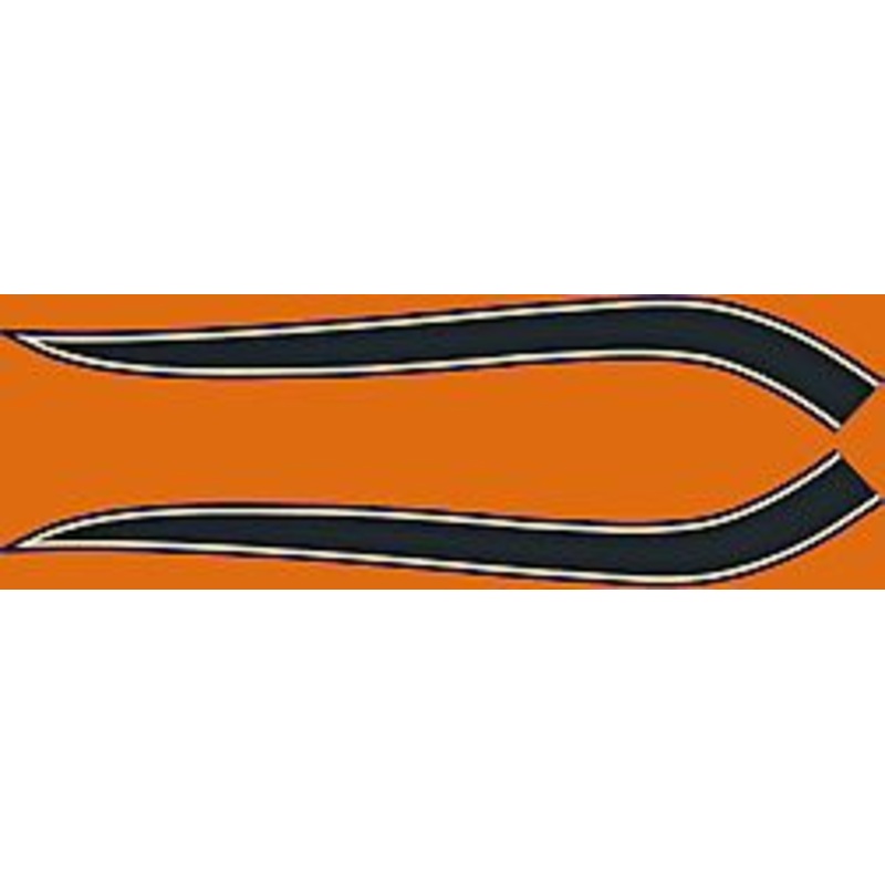 CB750K 1972 Gas Tank Stripe Decals ~ Black Stripes