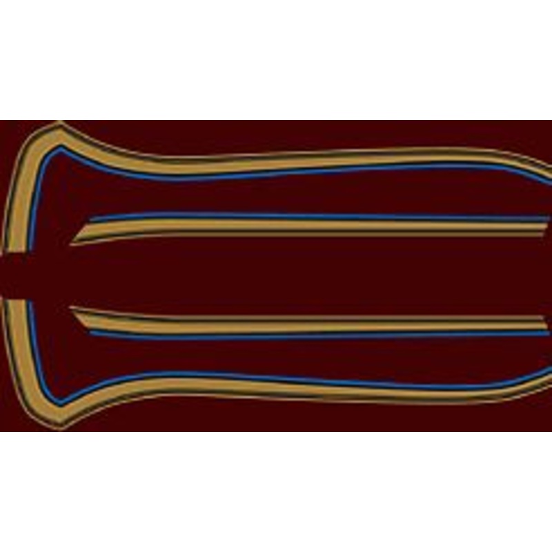 CB750K 1978 Gas Tank Stripe Decals ~ Gold/Blue Stripes