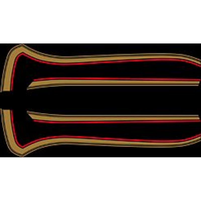 CB750K 1978 Gas Tank Stripe Decals ~ Gold/Red Stripes