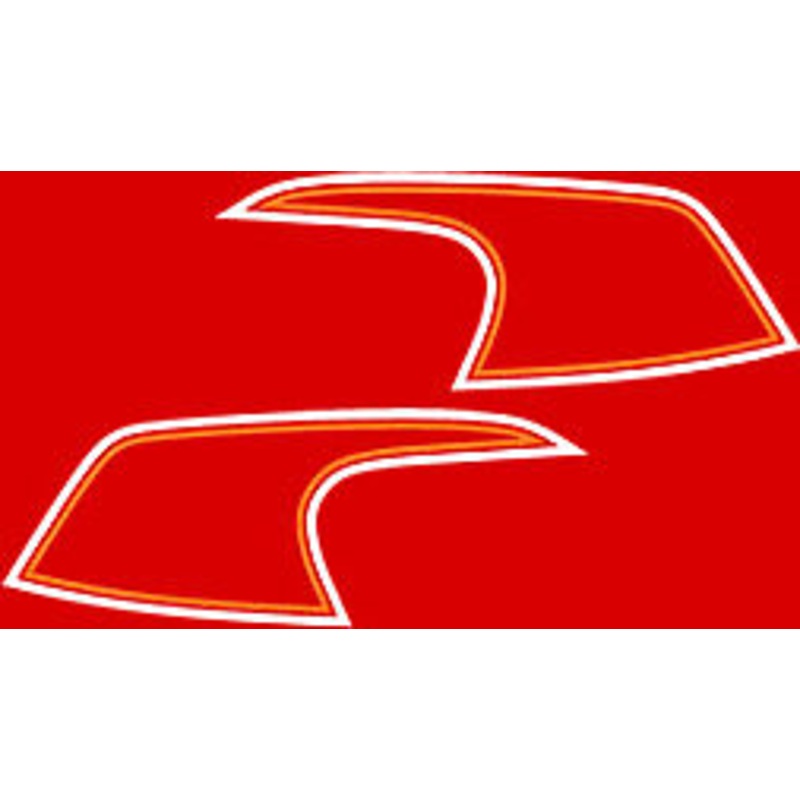 CB350F 1972-73 Gas Tank Decal Set ~ Flake Matador Red